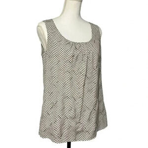 LOFT Size M striped tank top with sequin accents EUC